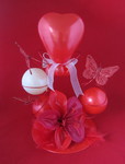 Saint Valentin - Centre de table Coeur et ballons rouge